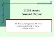 GEM Ames  Annual Report