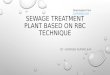 Sewage treatment plant based on  rbc  technique