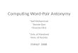 Computing Word-Pair  Antonymy