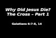 Why Did Jesus Die? The Cross – Part 1