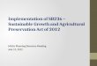 Implementation of SB236 – Sustainable Growth and Agricultural Preservation Act of 2012