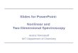 Slides for PowerPoint:  Nonlinear and  Two-Dimensional Spectroscopy
