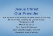 Jesus Christ Our Provider