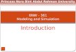 6NW - 361 Modeling and Simulation Introduction