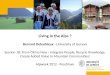 Living in the Alps ? Bernard Debarbieux  -  University of Geneva