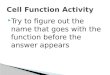 Cell  F unction Activity