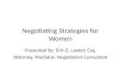 Negotiating Strategies for Women