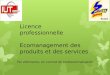 Licence professionnelle Ecomanagement  des produits et des services