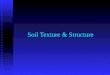 Soil  Texture & Structure