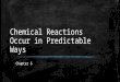 Chemical Reactions Occur in Predictable Ways
