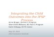 Integrating the Child Outcomes into the IFSP Process