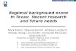 Regional background ozone in Texas:  Recent research and future needs