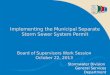 Implementing the Municipal Separate Storm Sewer System Permit