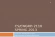 CS/ENGRD 2110 Spring  2013