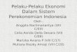 Pelaku-Pelaku Ekonomi Dalam Sistem Perekonomian  Indonesia