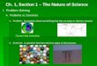 Ch. 1, Section 1 – The Nature of Science