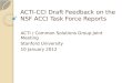 ACTI-CCI Draft Feedback on the NSF ACCI Task Force Reports