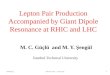 Lepton Pair Production Accompanied by Giant Dipole Resonance at RHIC and LHC
