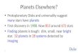 Planets Elsewhere?