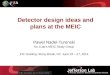 Detector design ideas and plans at the MEIC