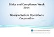 Ethics and Compliance Week 2014