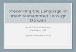 Preserving the Language of Imam Mohammed Through Da â€™ wah