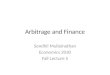 Arbitrage and Finance