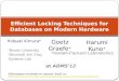 Efficient Locking Techniques for Databases on Modern Hardware