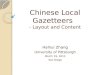 Chinese Local Gazetteers   - Layout and Content