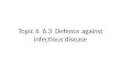 Topic 6  6.3   Defence  against infectious disease