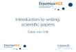 Introduction to writing  scientific papers