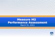 Measure M2   Performance Assessment