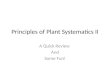 Principles of Plant Systematics II