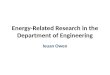 Energy-Related Research in the Department of Engineering