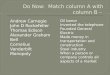 Do Now:  Match column A with column B –