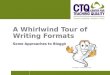A Whirlwind Tour of Writing Formats