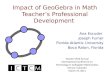 Impact of GeoGebra in Math Teacher’s Professional Development
