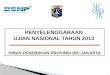 PENYELENGGARAAN  UJIAN NASIONAL TAHUN 2013  D INAS PENDIDIKAN PROVINSI DKI JAKARTA