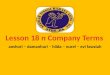 Lesson 18  n  Company Terms