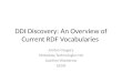 DDI Discovery: An Overview of Current RDF Vocabularies