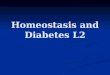 Homeostasis and Diabetes L2