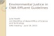Environmental Justice in CWA Effluent Guidelines