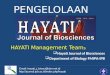 HAYATI  Management Team s Hayati  Journal of Biosciences Department of Biology  FMIPA-IPB