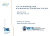 VHTR Modeling and  Experimental Validation Studies