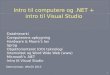 Intro til computere og .NET + intro til Visual  Studio