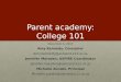 Parent academy: College 101