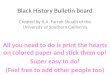 Black History Bulletin board