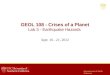 GEOL 108 - Crises of a Planet Lab 3 -  Earthquake Hazards