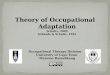 Theory of Occupational Adaptation Schultz, 2009 Schkade & Schultz, 1992