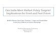 Can India Meet  Biofuel  Policy Targets?  Implications for Food and Fuel Prices